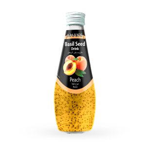 KHAN'S Basil Seed Peach Flavor 290ml x 6 4