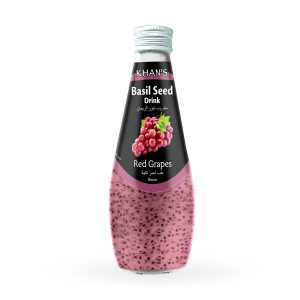 KHAN'S Basil Seed Red Grapes Flavor 290ml x 6 x 4