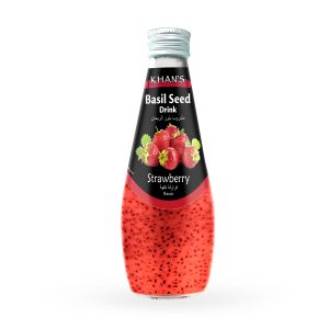 KHAN'S Basil Seed Drink Strawberry Flavor 290ml x 6 x 4