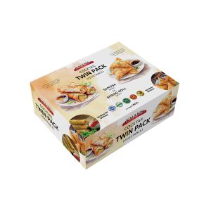 KHAN'S Cocktail Twin Pack 18g x 50p samosa + 18g x 50p springroll