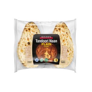 KHAN’S Tandoori Naan (Plain) 125gx12pcs (1500g)